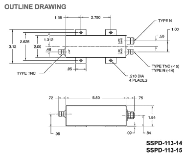 SSPD-113-15 Outline Drawing