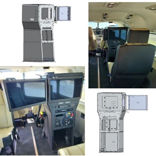 cessna 208 universal mission console rendering collage