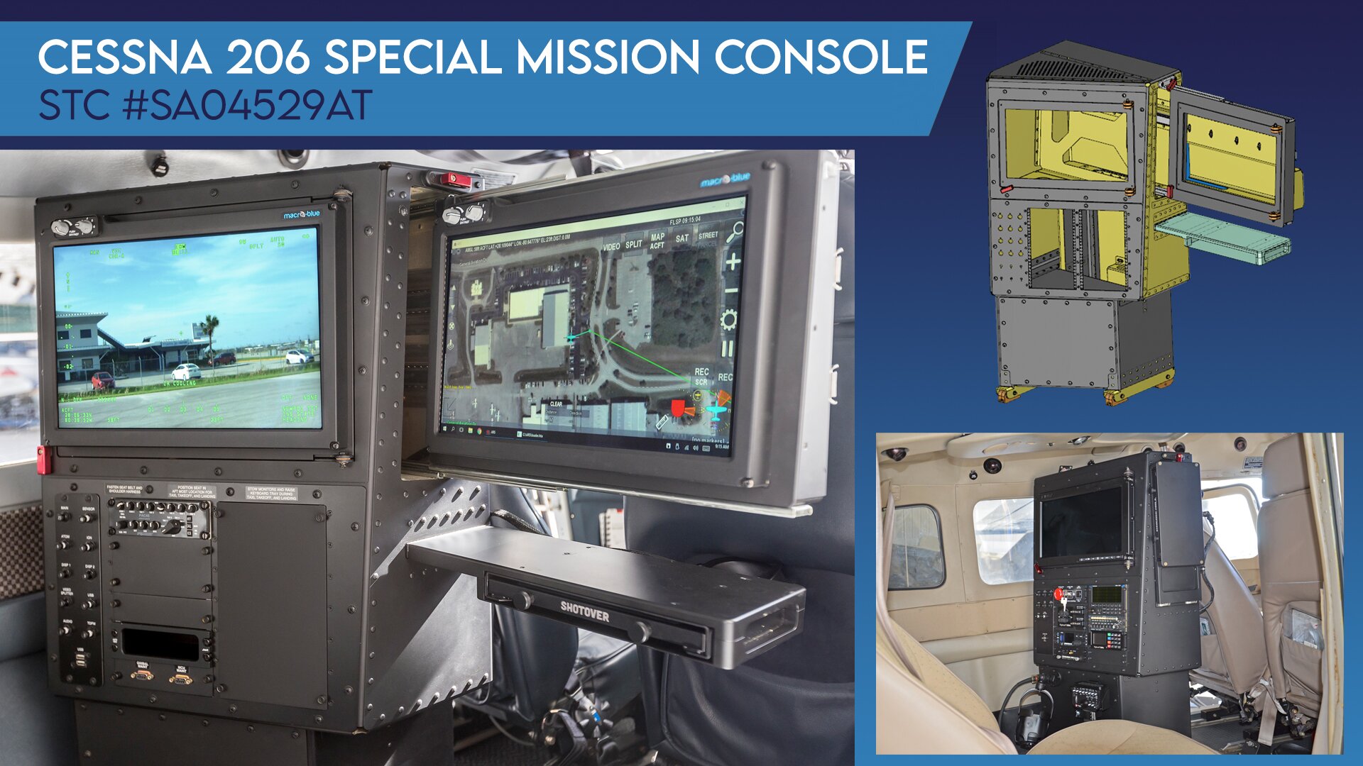 Cessna 206H Special Mission Console | SEAEROSPACE.COM